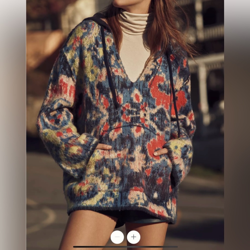 By Anthropologie Relaxed Hooded Sweater L/XL NWT